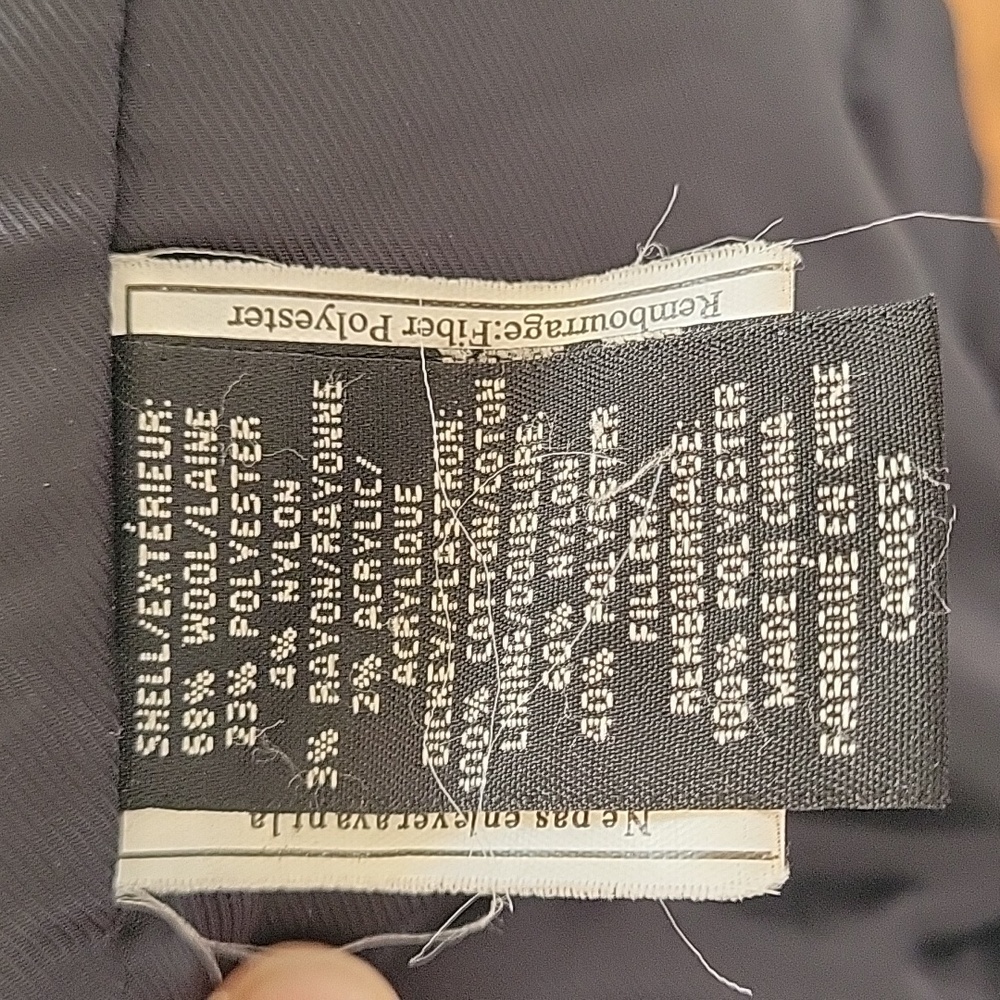 RW&CO. Men's Black Wool Coat - Picture 6 of 6